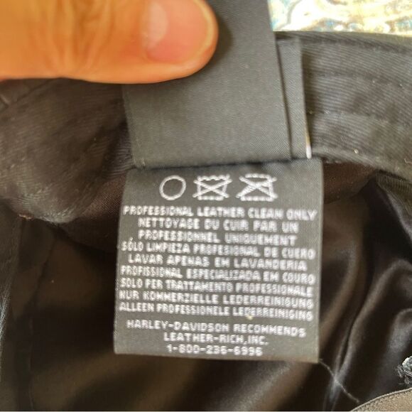 Harley Davidson Leather Embroidered Logo Unisex Cap Medium - Picture 8 of 10